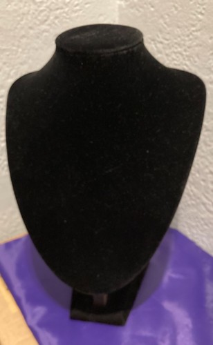 Black velvet necklace display - velvet,