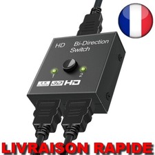 Convertisseur Bi Directionnel HDMI 2.0 Ports 4K 60Hz PS4 Repartiteur Adaptateur