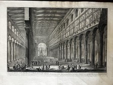 Giovanni Battista Piranesi- “ À L'Intérieur de La Basilique S.Paolo Hors Murs