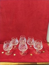 6 Verres à Cognac Cristal De Bohème