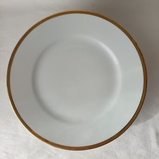 6 ASSIETTES PLATES A LISERE DORE EN PORCELAINE RICHARD GINORI ITALY DIAM. 25CM 1