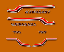 KAWASAKI 750 H2 - Kit carrosserie Sticker decals - Gold 1972