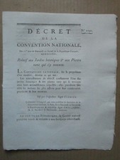 Décret 1794 : JARDINS BOTANIQUES ET PLANTES RARES