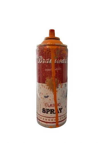Spray can - spray, (orange)