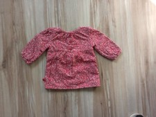 Tunique doublée rouge à fleurs, In Extenso, taille 1 mois, très bon état