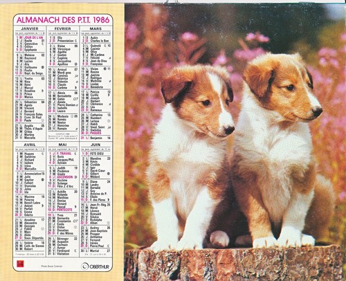 Calendrier oberthur 1986 - oberthur,