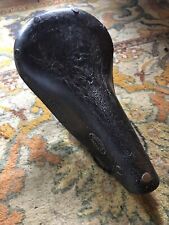 Ancienne selle de Vélo en cuir de Marque IDÉALE 80 RECORD Rare ancien old bike