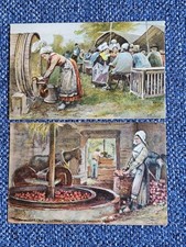 2 Cpa 14 - EN NORMANDIE - Le Travail du Cidre - Le Pressoir - Le Bon Cidre