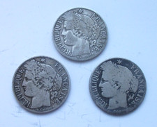 France Lot 3 pièces 1 Francs