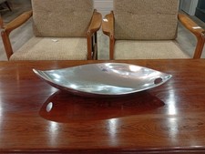 Grande Coupe Aluminium Poli Vintage Space Age Forme Libre Moderniste Année 70 80