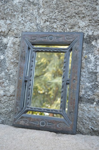 Miroir ardoise sculptée - miroir, en