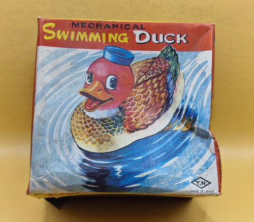 Ancien jouet étain canard - ancien,