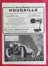 Publicité Presse Automobile COTTIN DESGOUTTES HOUDAILLE Carbu ZENITH PYRENE 1923