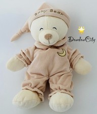 5351?30cm Doudou Peluche  GIPSY Ours BABY BEAR Beige bonnet lune