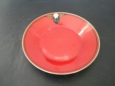 ASSIETTE SOUCOUPE MOTIF ART DECO SIGNEE HD POUR HENRI DELCOURT