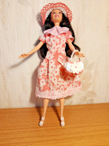 Robe été rose blanche - robe,