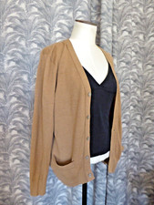 cardigan gilet boutonné  col V basic  - VINTAGE  60 % Laine  camel   T 40