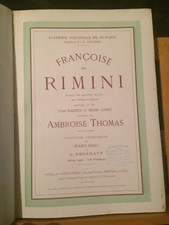 Ambroise Thomas Francoise de rimini opéra réduction piano seul éditions Heugel