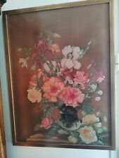 Peinture Sur Soie Encadrée 