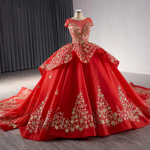 Red women clothing dress - women's,