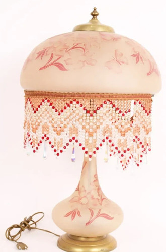Grande lampe champignon fleurs - grande,