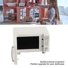 (White)Four à Micro-Ondes Miniature Pour Poupées Texture Exquise Authentique