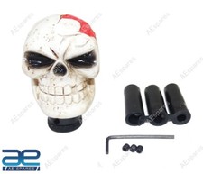 Blanc Manuel Tête de Mort Gear Voiture Bâton Shift Bouton Pour Universel S2u