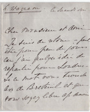 Renée de Brimont - lettre