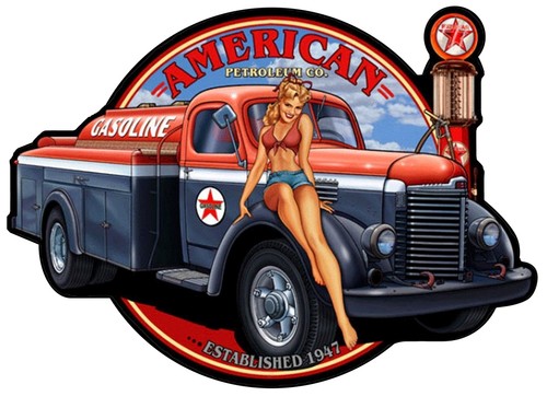 Pin american gasoline - pin, up