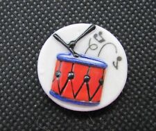 Fève Plate Série Les instrument de musique note Music un Tambour   #G59