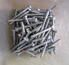 lot de 100 tirefonds vis 6x60mm en inox A2 tête hexagonale 6 pans pour clé de 10