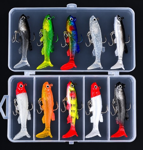 Lot leurres souples poisson - lot,