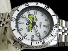 Montre automatique Seiko 7002-7000 Diver cadran blanc vintage du Japon