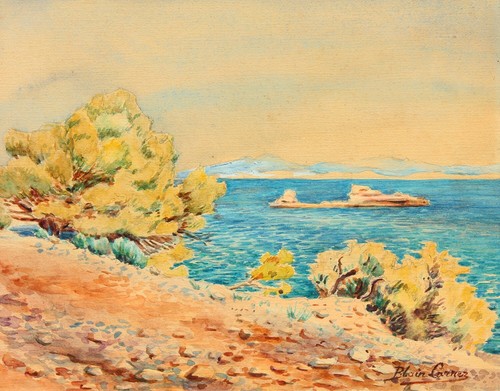 Rare aquarelle ancienne ecole - rare,