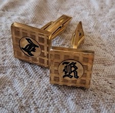 Boutons de Manchette Plaqué OR Poinçon Plorbat ?Gravé  Collection Pour Chemises 