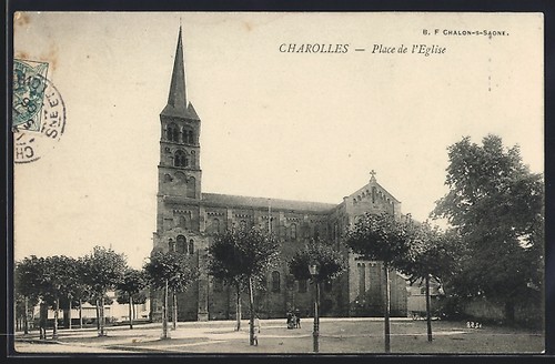 Cpa charolles place de - cpa,