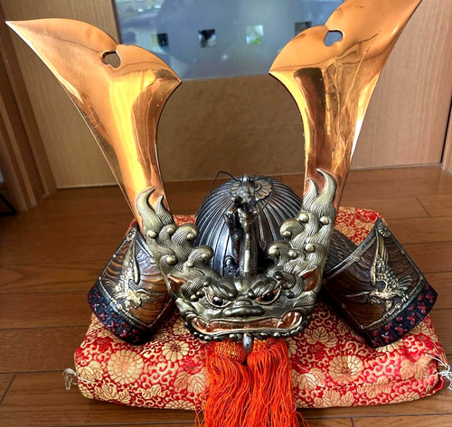 Ancien casque samouraï kabuto - casque,