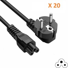🔌 Lot 20x Cordon UE IEC C5 Tripolaire Chargeur PC Portable 1.2m ✅