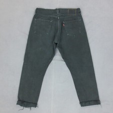 Jean Vintage Y2K Levi's 501 W34 L34 Noir Brut Crop Droit Regular Streetwear Skat