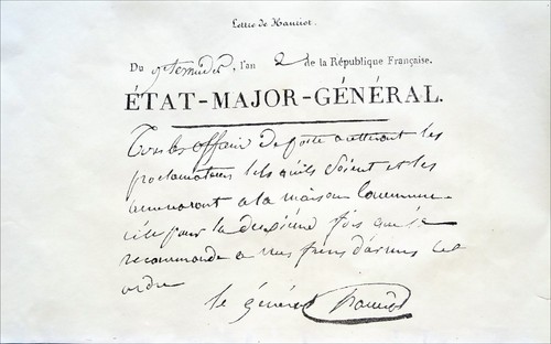 Lettre datée thermidor - du,