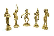 Figurines En Laiton Apsara - Ensemble De 5 Statues