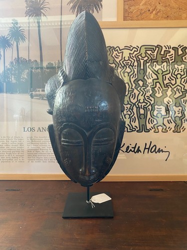 Masque baoulé socle côte - baoulé, +