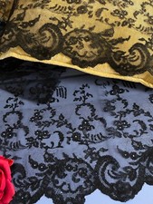 Dentelle ancienne Chantilly Longueur 330 cm x 33 cm Costume Création D/446