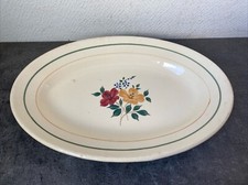 Ancien Plat Ovale Saint Amand Mariette Decor Fleur Table Cuisine 