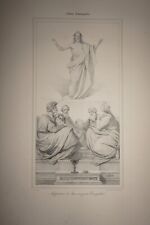 Henri GREVEDON (1776-1860) GRANDE LITHO JESUS EVANGELISTES RELIGION BIBLE 1850