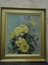 TABLEAU HUILE SUR TOILE "ROSES