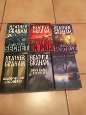 LOT 6 HARLEQUIN DONT 3 SERIE BEST SELLERS POLICIER SUSPENSE PAR HEATHER  GRAHAM