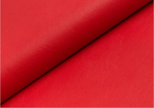 Tissu simili cuir souple rouge