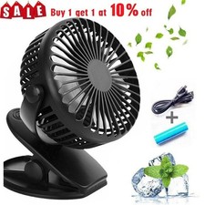 Mini USB Rechargeable Bureau Poussette Bébé Ventilateur à Clip Réglable Portable Refroidissement