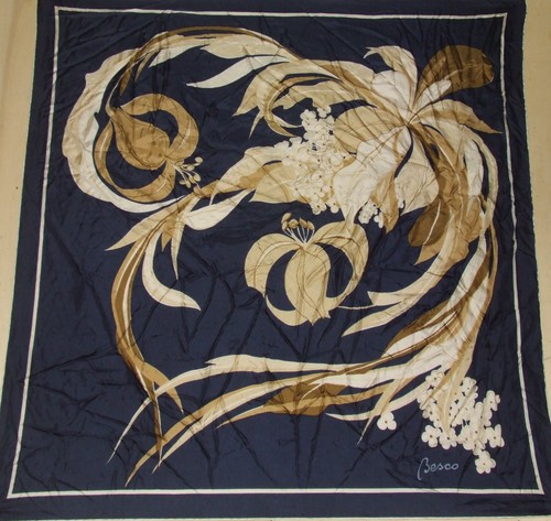 Foulard vintage 100 soie - 100%,